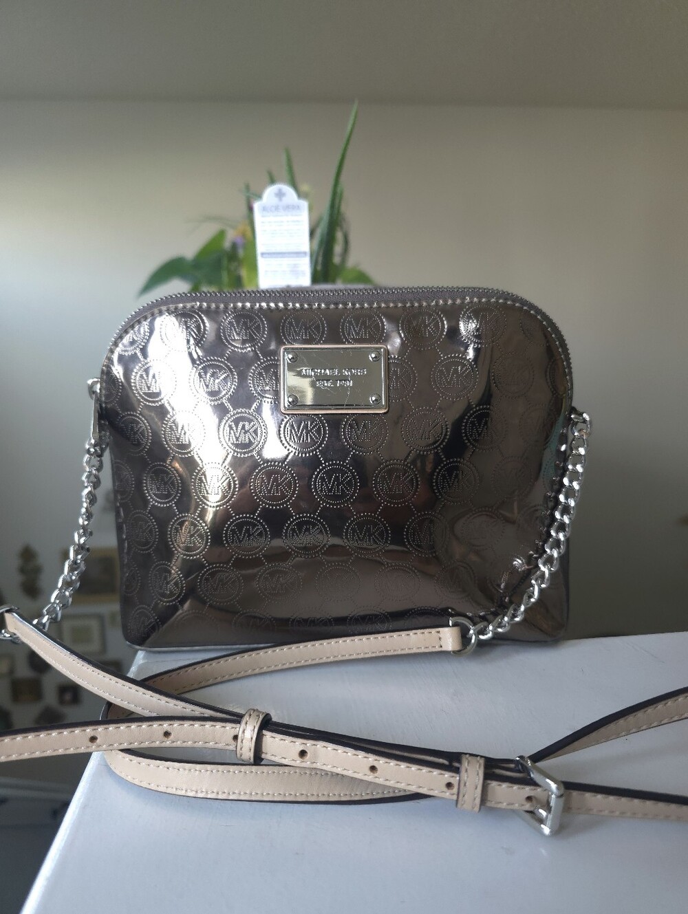 MICHAEL Michael Kors Metallic Cindy Dome Crossbody Purse